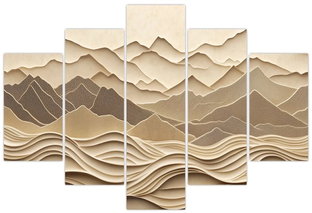 Obraz - 3D línia hôr (150x105 cm)