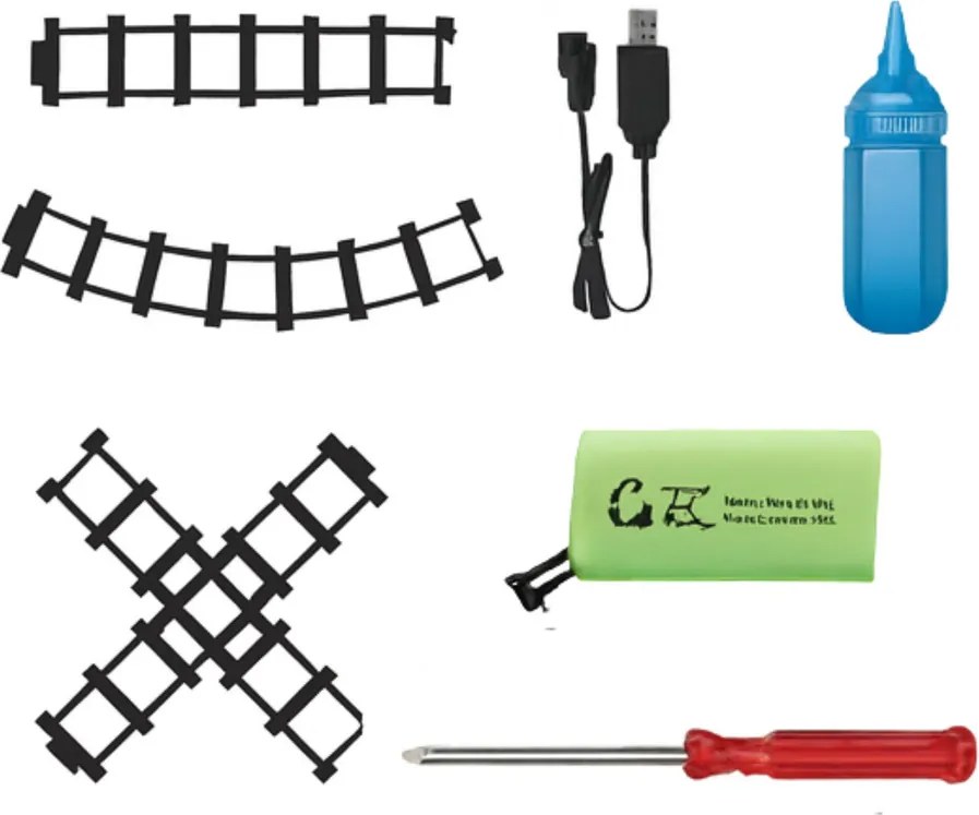 LEAN Toys Elektrický vlak Klasický vlak Svetlá Zvuky Dym 24 el.