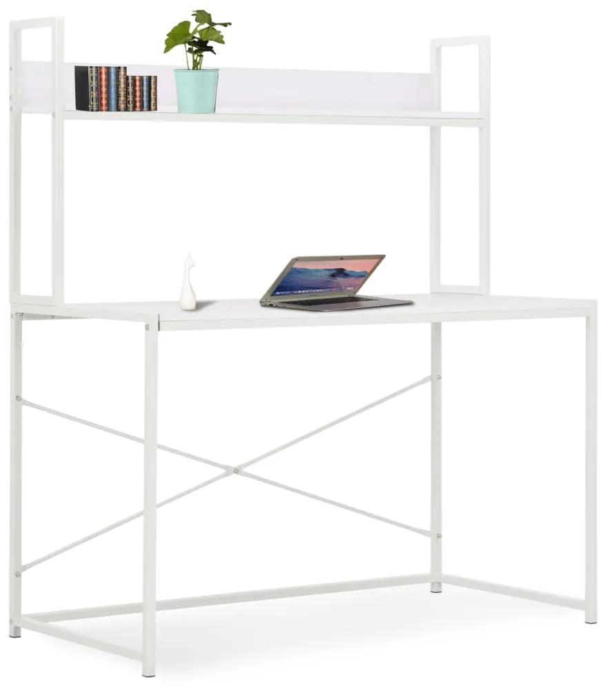 Počítačový stôl biely 120x60x138 cm