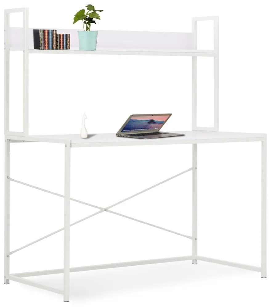 vidaXL Počítačový stôl biely 120x60x138 cm