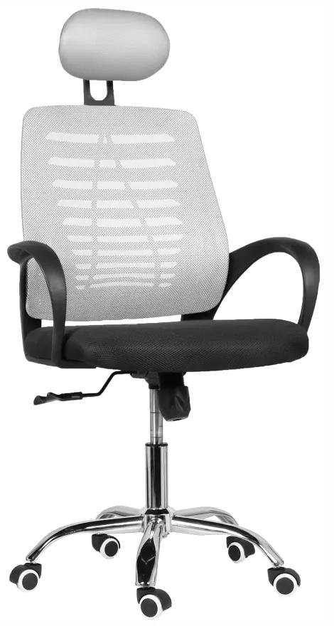 Kancelárska otočná stolička ELMAS — viac farieb sivá/čierna