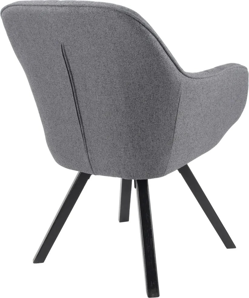 Jedálenská stolička Chrissy, stredne šedá tkanina