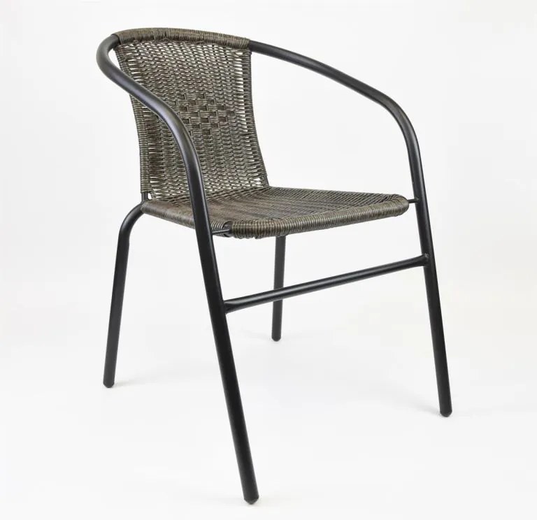 Záhradná  bistro stolička, stohovateľná, tmavosivá