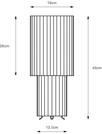 Markslöjd 108898 - Stolová lampa CATIS 1xE27/60W/230V 45 cm sivá
