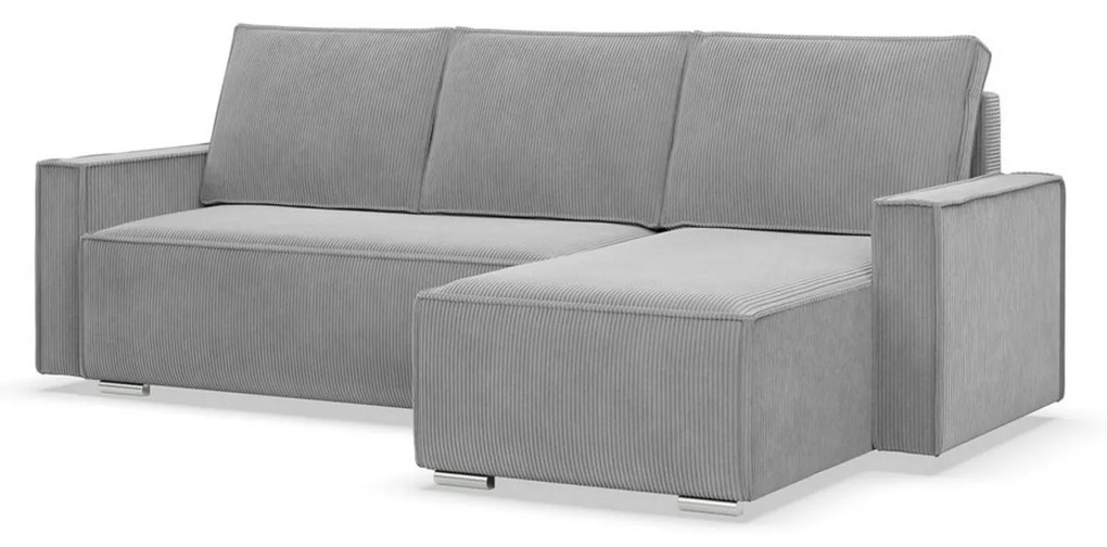 Rohová rozkladacia sedacia súprava LUCCA Sivá I