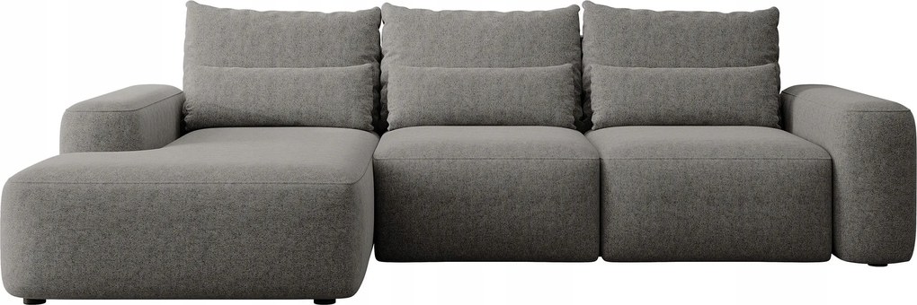 Rohová sedacia súprava Carlito (L) (sivá tmavá čierna)