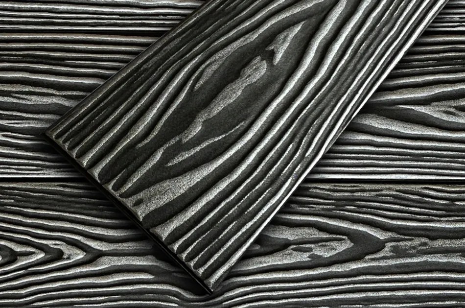 Polystyrénový 3D obklad Doska strieborno-čierna, kartáčovaná, balenie