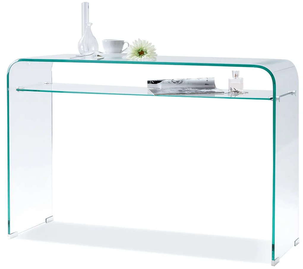 Konzolový stolík Crystal (transparentná). Akcia -13%. Vlastná spoľahlivá doprava až k Vám domov. 1110799