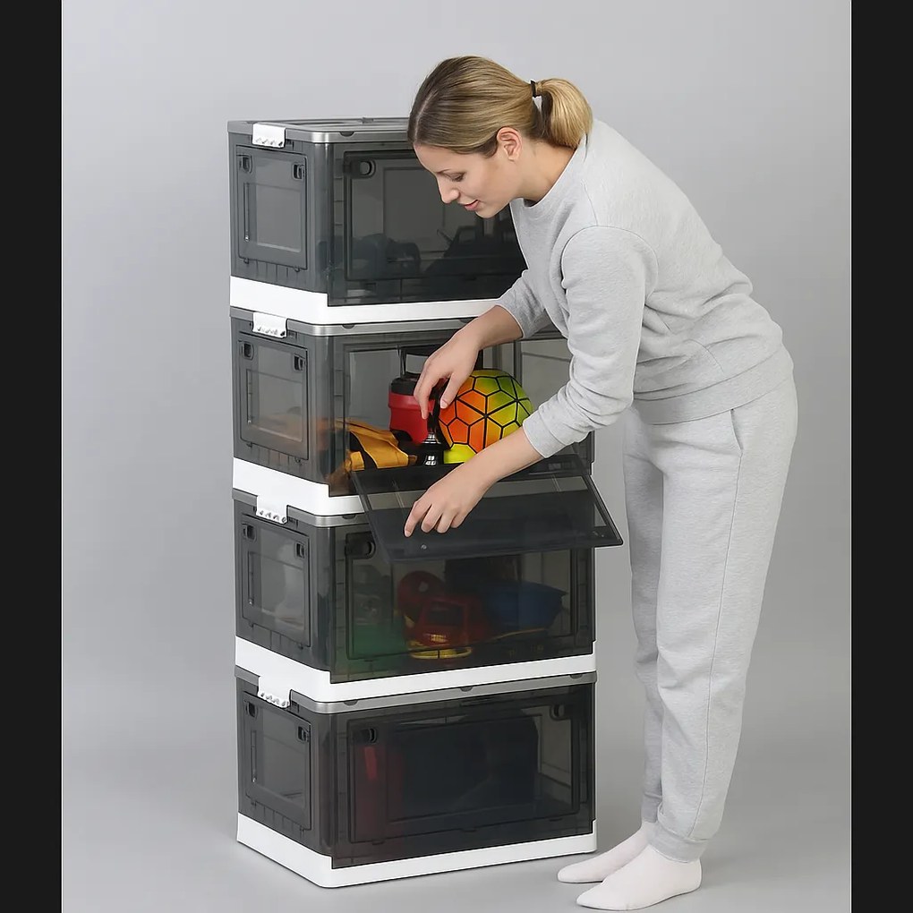 Skladací úložný regálový box L 43 l, 515×360×295 mm