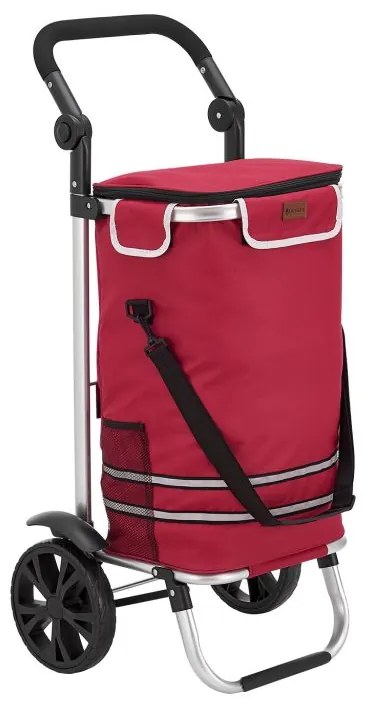 Nákupný vozík 3 v 1 – objem 56 l, červený