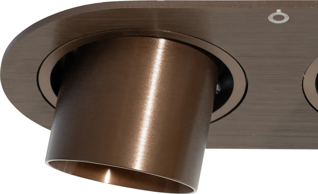 Sada 6 zapustených bodových svetiel tmavý bronz GU10 35 mm naklápacie 2-svetlá - Installa