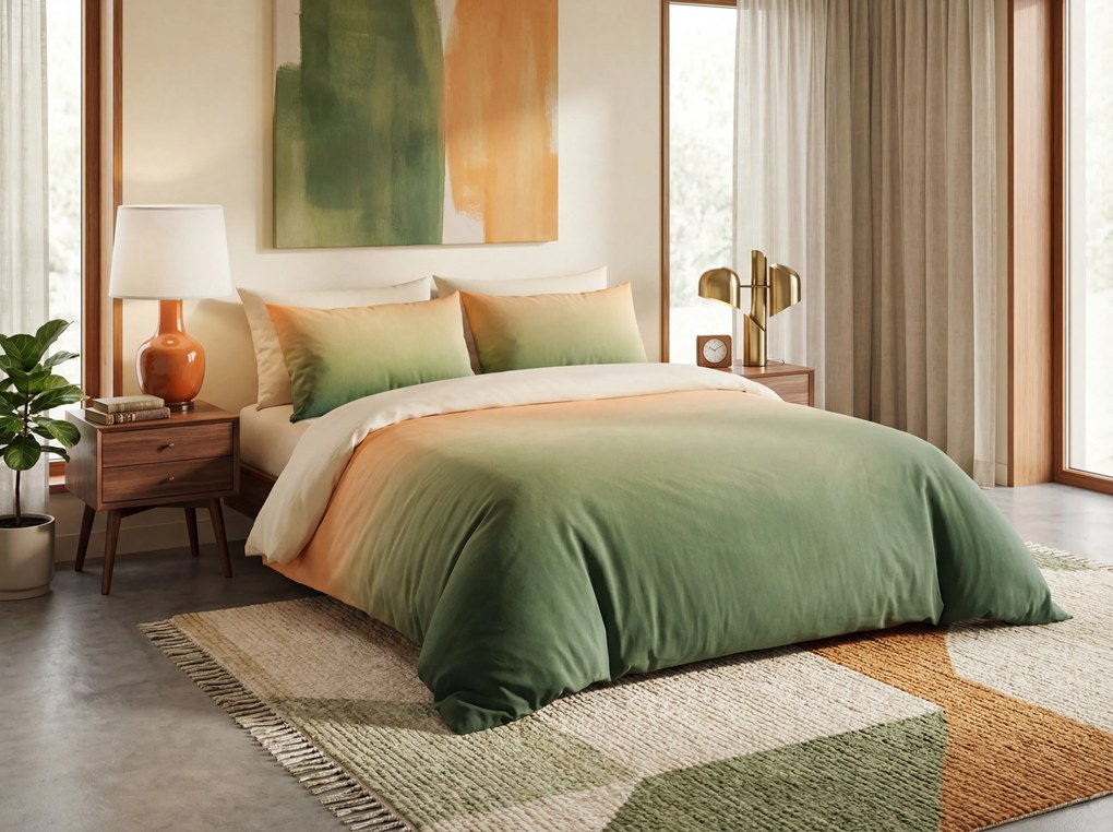 Obliečky z mikrovlákna VEROLA zelené Rozmer obliečky: 2 ks 70 x 80 cm | 160 x 200 cm