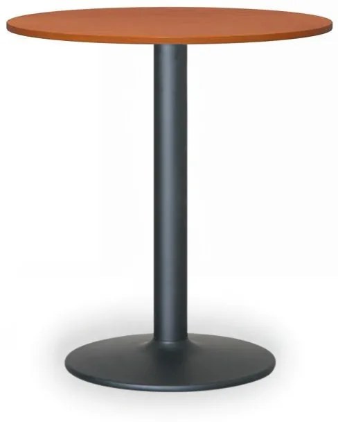 Konferenčný stolík FILIP II, priemer 800 mm, čierna podnož, doska čerešňa