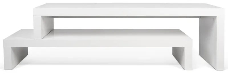 Biely variabilný stolík TemaHome Cliff Walnut