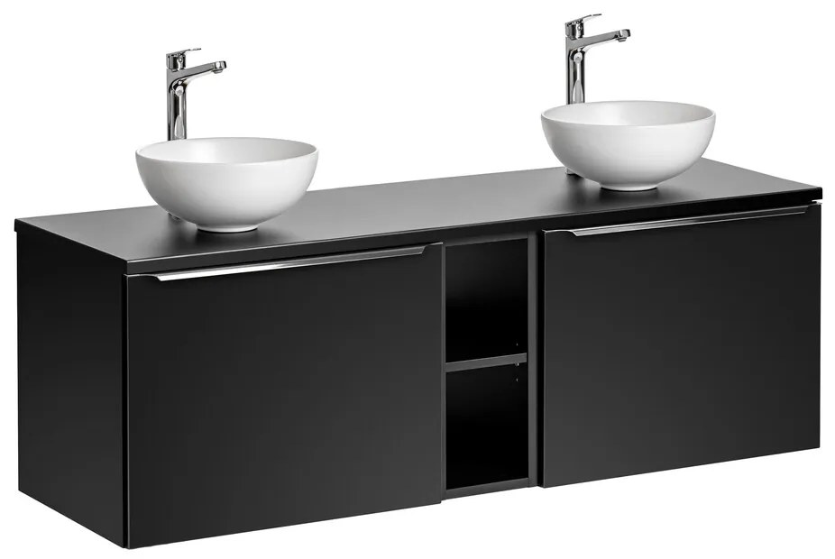 Sada keramického umyvadla na desku a výpusti Domi 32 cm bílá