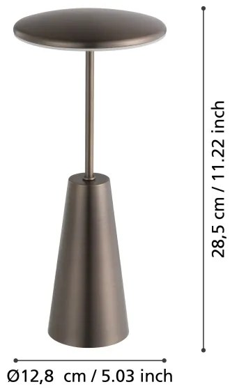 Eglo 900924 - LED Stmievateľná vonkajšia lampa PICCOLA 2,8W/5V 5200mAh IP54 béžová