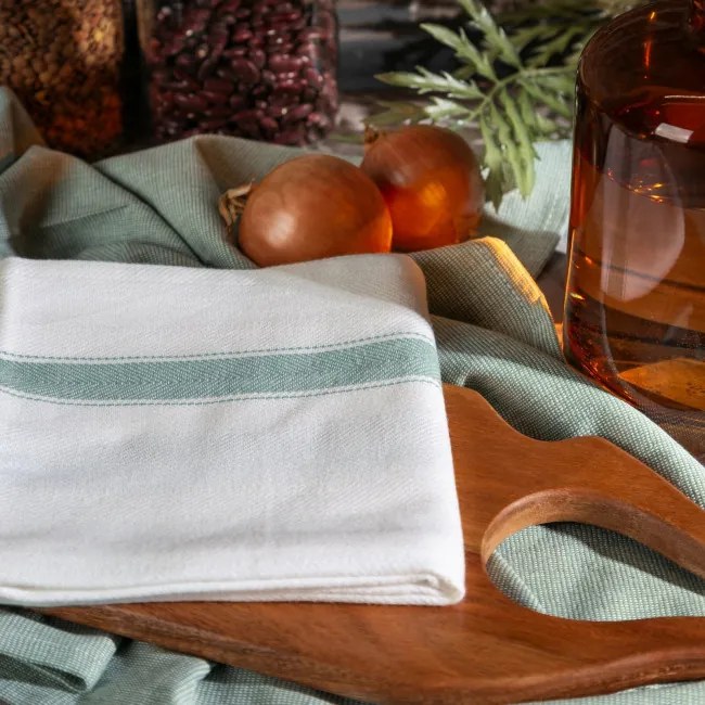 Sada kuchynských utierok SOFIA biela / zelená