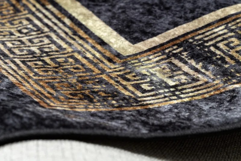 Kusový koberec Miro 51278.809 Marble black/gold, 120x170, čierna, chodba / predsieň, Dywany Łuszczów