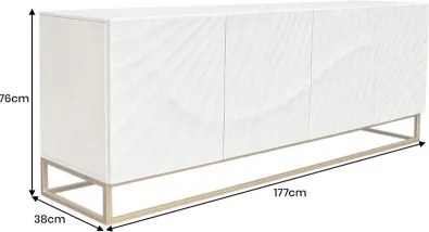 Komoda 48789 177cm Scorpion Drevo Mango Biele  - Komfort-nábytok