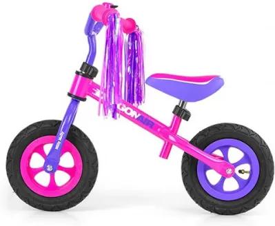 Milly Mally Detské cykloodrážadlo Milly Mally Dragon AIR 10 - fialovo-ružové