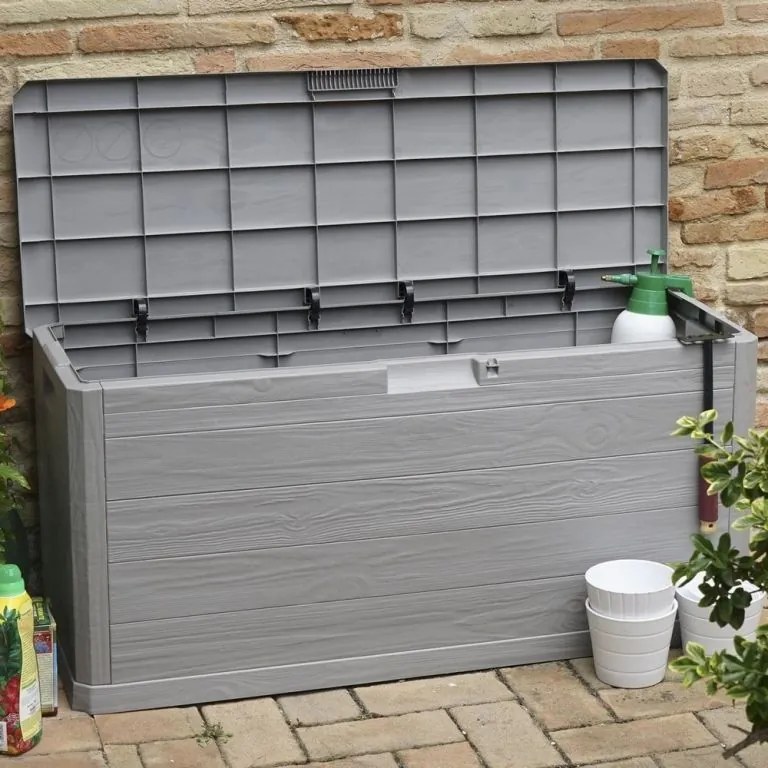 WOODYS záhradný plastový úložný box 280 L, svetlo šedá