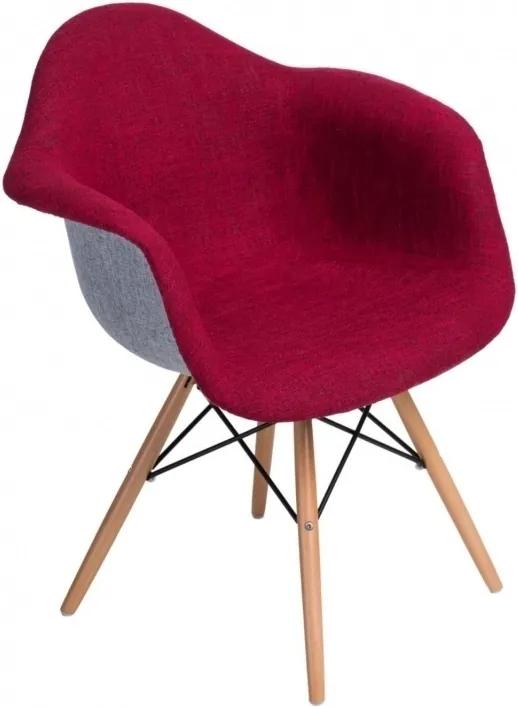 Designová židle DAW čalouněná, červená/šedá 78349 CULTY