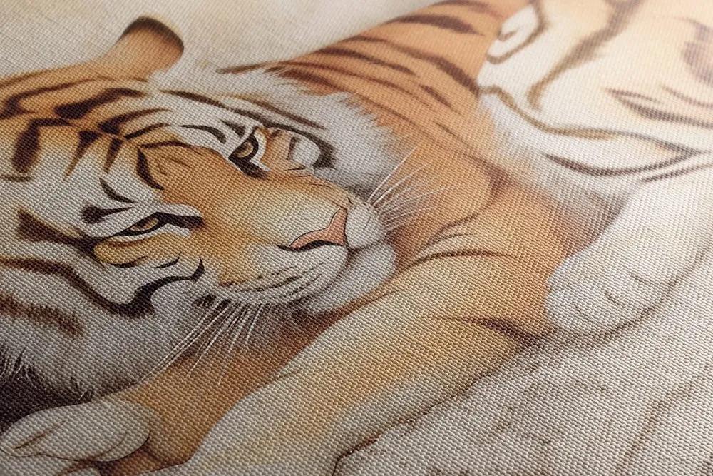 Obraz zasnený tiger - 40x60