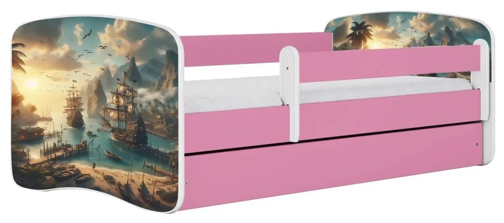 Dětská postel Babydreams loď růžová
