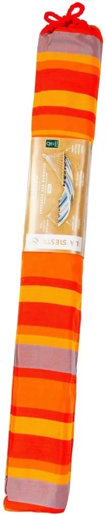 La Siesta ALISIO SINGLE - vodeodolná a rýchloschnúca hojdacia sieť s tyčou, 100 % polypropylén/ rozperná tyč: bambus