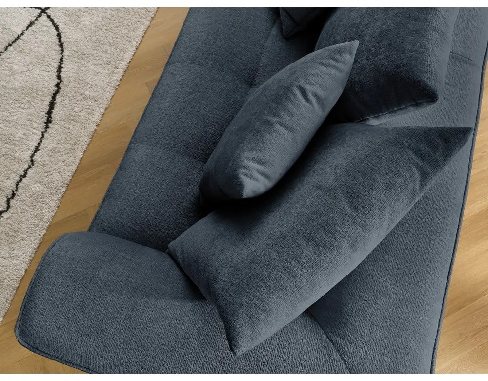 Tmavomodrá ženilková pohovka 237 cm Whesley – Bobochic Paris