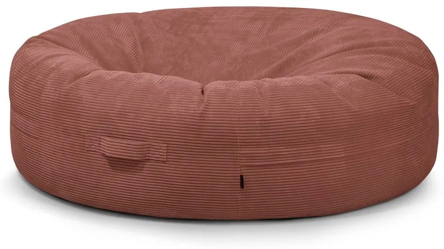 Menčestrový sedací vak v tehlovej farbe Roll 190 – SLOWDOWN