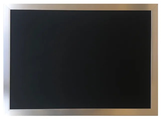 Toptabule.sk MTHR6040 Čierna magnetická tabuľa v striebornom ráme 90x60cm