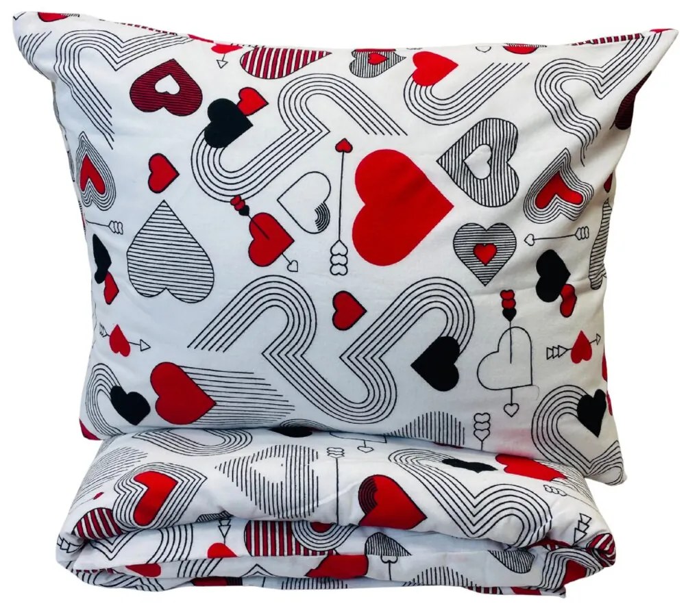 Obliečky flanelové Love dream 200x140cm+90x70cm TiaHome
