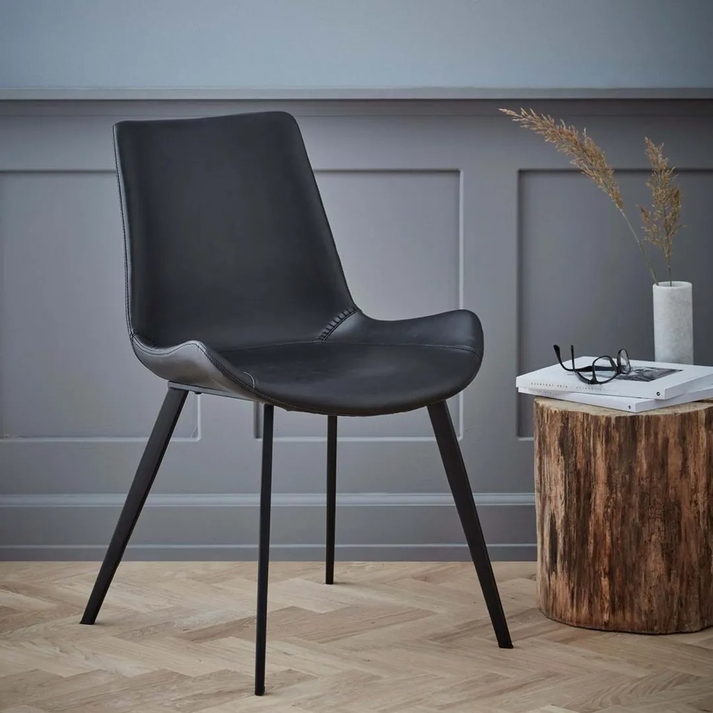 HYPE ČALÚNENÁ STOLIČKA black faux/black