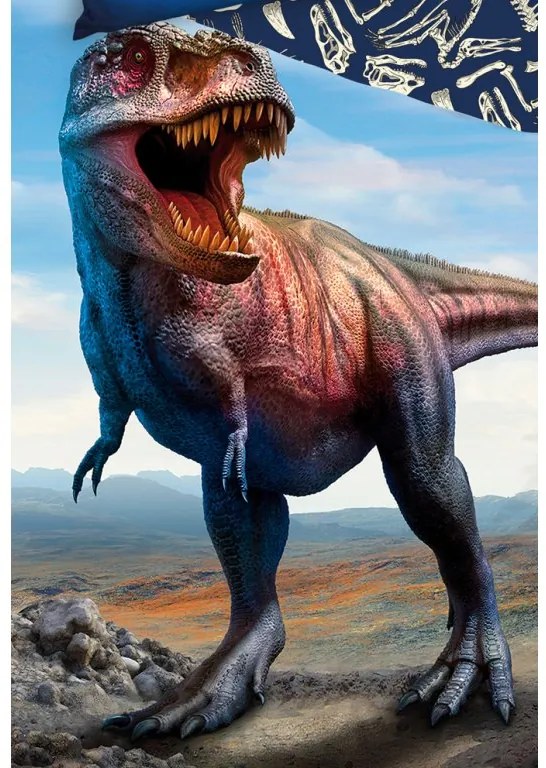 TipTrade Bavlnené obliečky 140x200 + 70x90 cm - Nesmteľný T-Rex