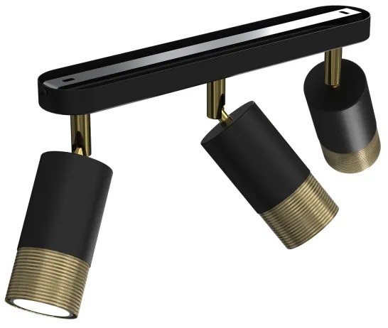 Bodové svietidlo LINK 3xGU10/8W/230V čierna/mosadz