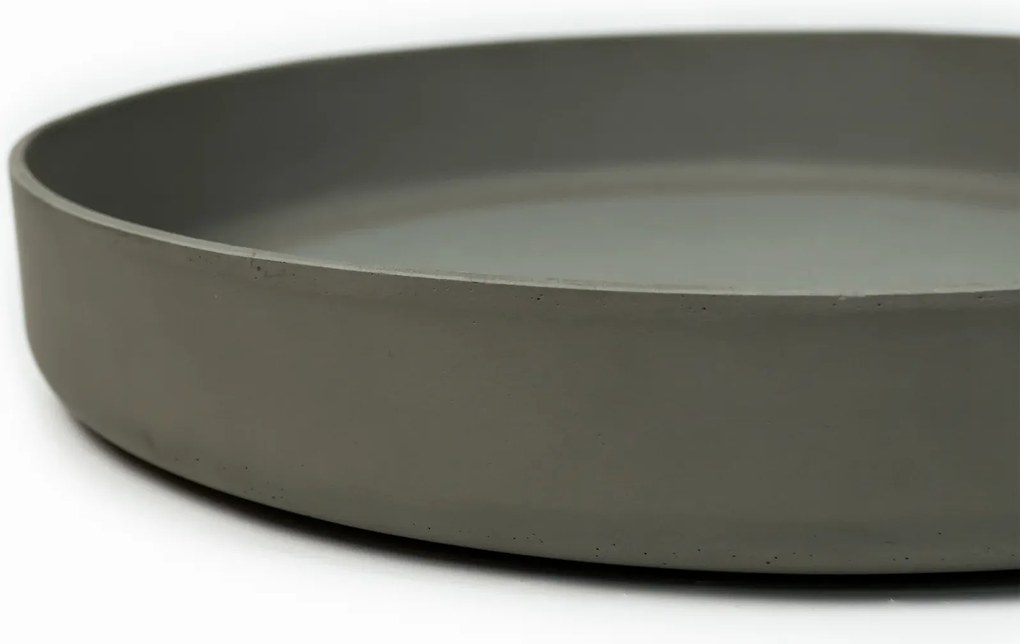 Dekoračná miska ORYVEN, sklolaminát, priemer 40 cm, beton design