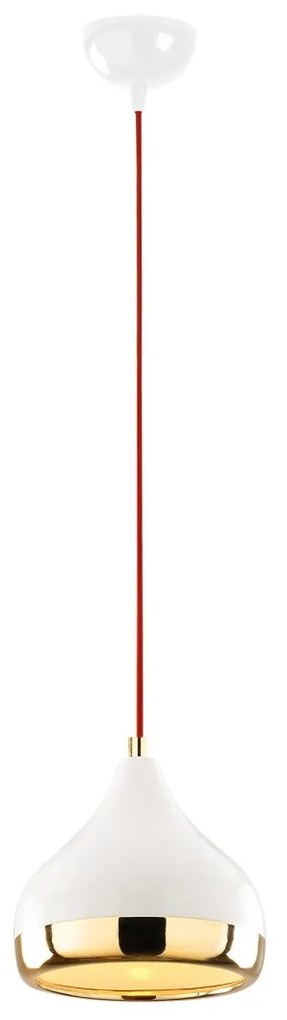 Závesné svietidlo Yildo II bielo-zlaté