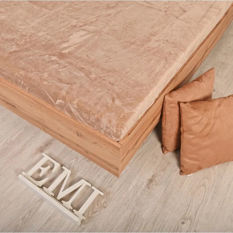 Plachta posteľná z mikroplyšu hnedá EMI, Plachta 90x200