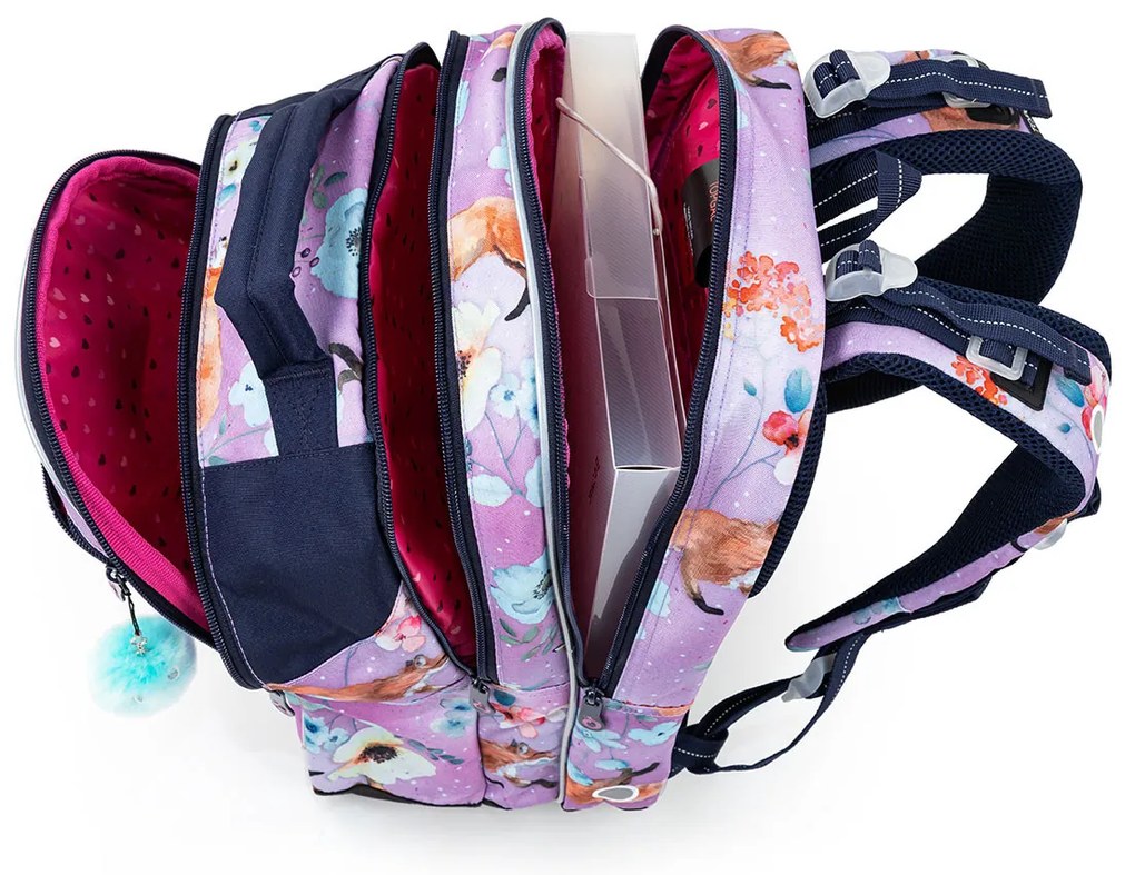 Veľký školský set Topgal COCO 22006 G - školská taška + peračník + vrecko na prezuvky + pláštenka na batoh