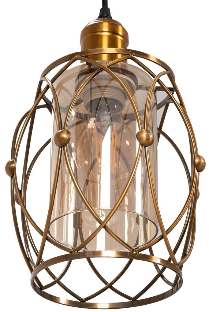 Závesná lampa La Belle XI medená