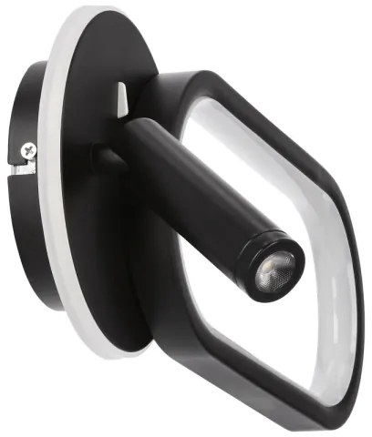 LED Nástenné svietidlo MONET LED/13W/230V + LED/2W 3000/4000/6000K čierna