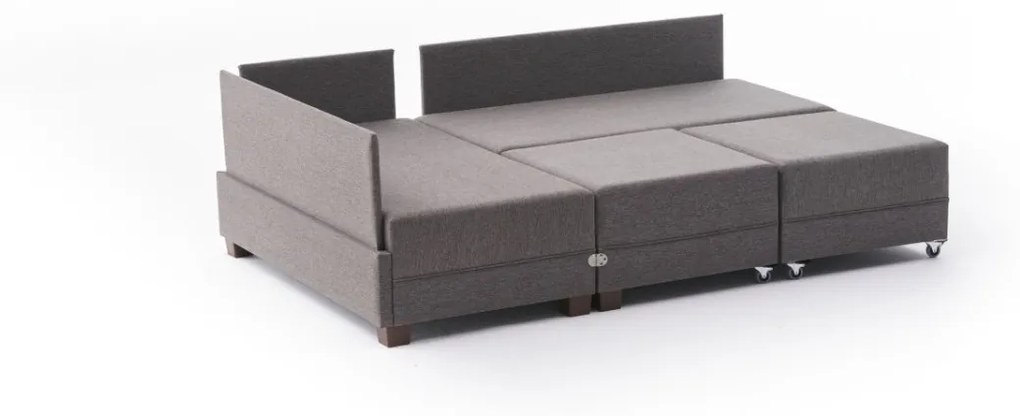 Rohová pohovka Fly hnedá II ľavá