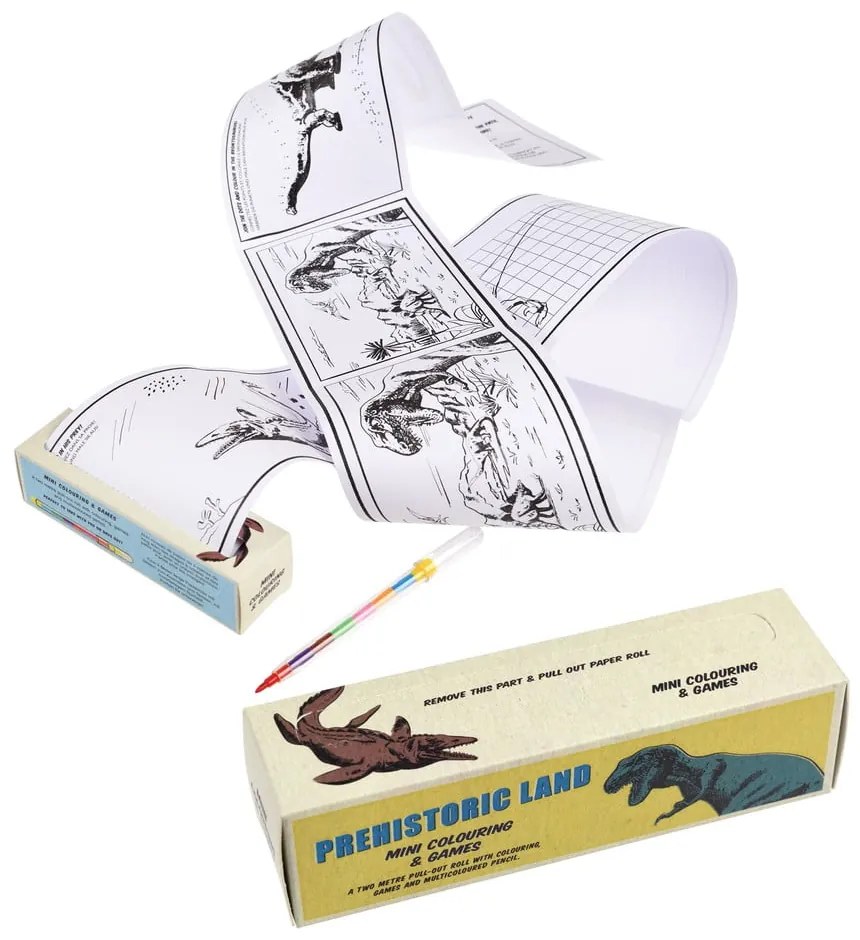Cestovná sada detských omaľovánok a rébusov Rex London Prehistoric