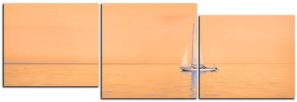 Obraz na plátne - Plachetnica na mori - panoráma 5248FE (150x50 cm)