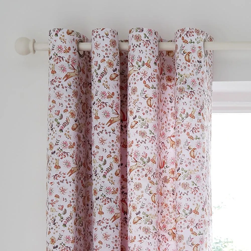 Ružový detský záves 2 ks 168x183 cm Enchanted Butterfly – Catherine Lansfield