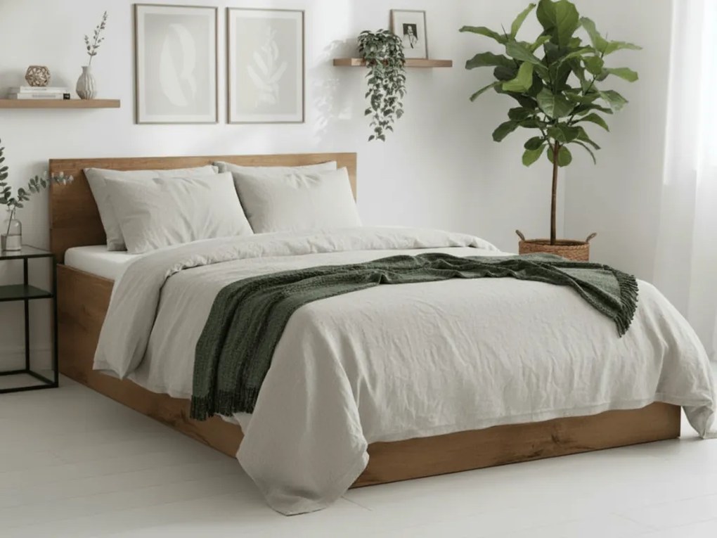 Posteľ SOFIA 180 x 200 cm, dub artisan Rošt: Bez roštu, Matrac: Matrac SOMMERA 18 cm