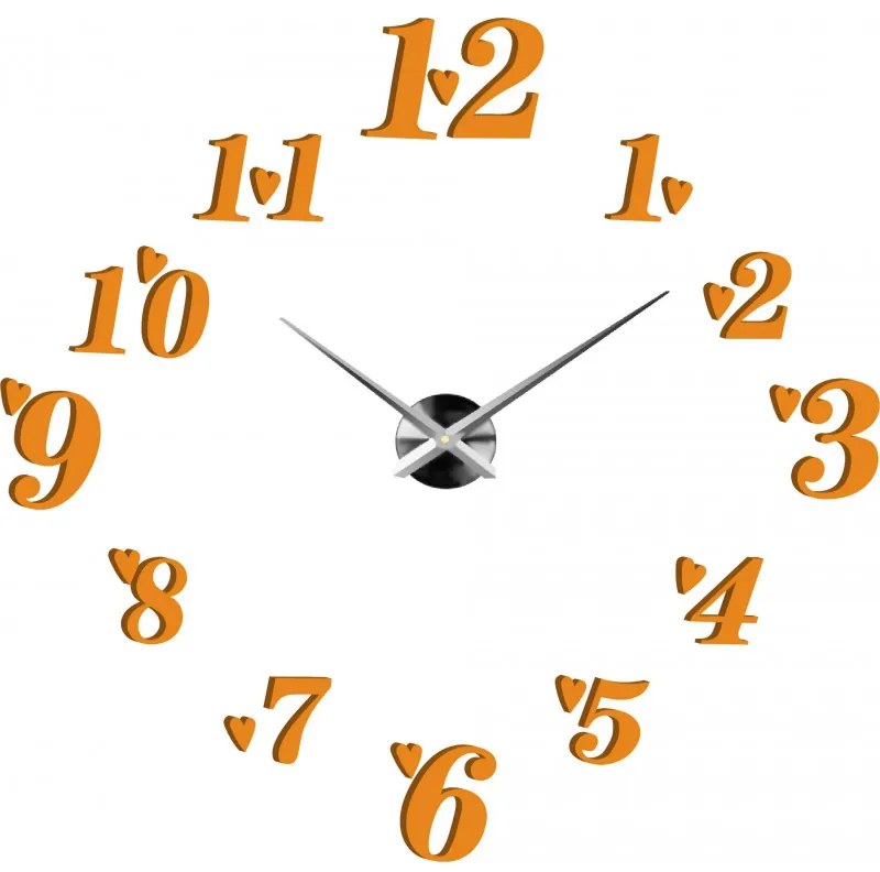 Veľké nalepovacie hodiny na stenu srdiečka I SENTOP 12S004+ srdiečka