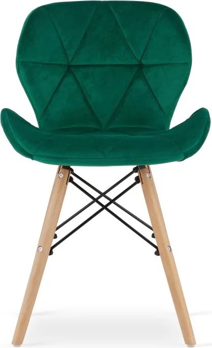 Zamatové kreslo LAGO - béžové Farba: Zelená