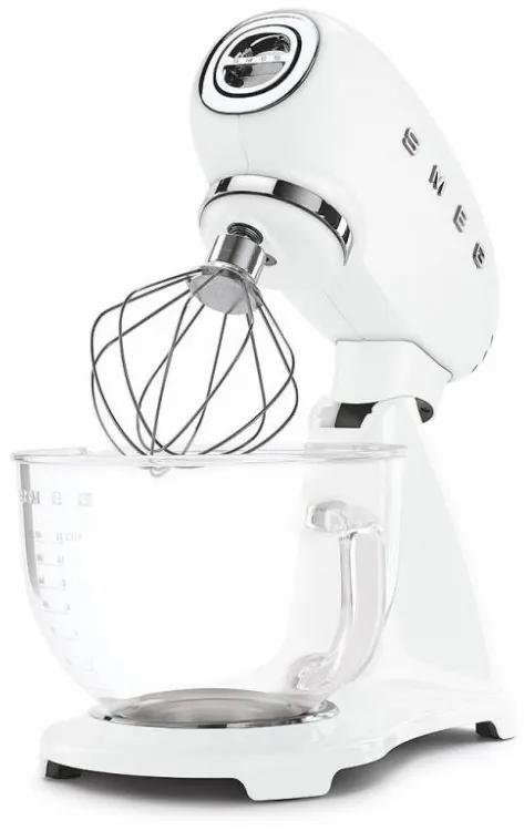 Kuchynský robot SMEG 50. rokov Retro Style so sklenenou misou 4,8 l biely, SMF13WHEU